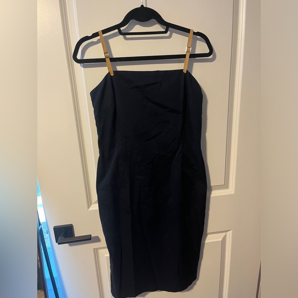 Navy blue midi dress